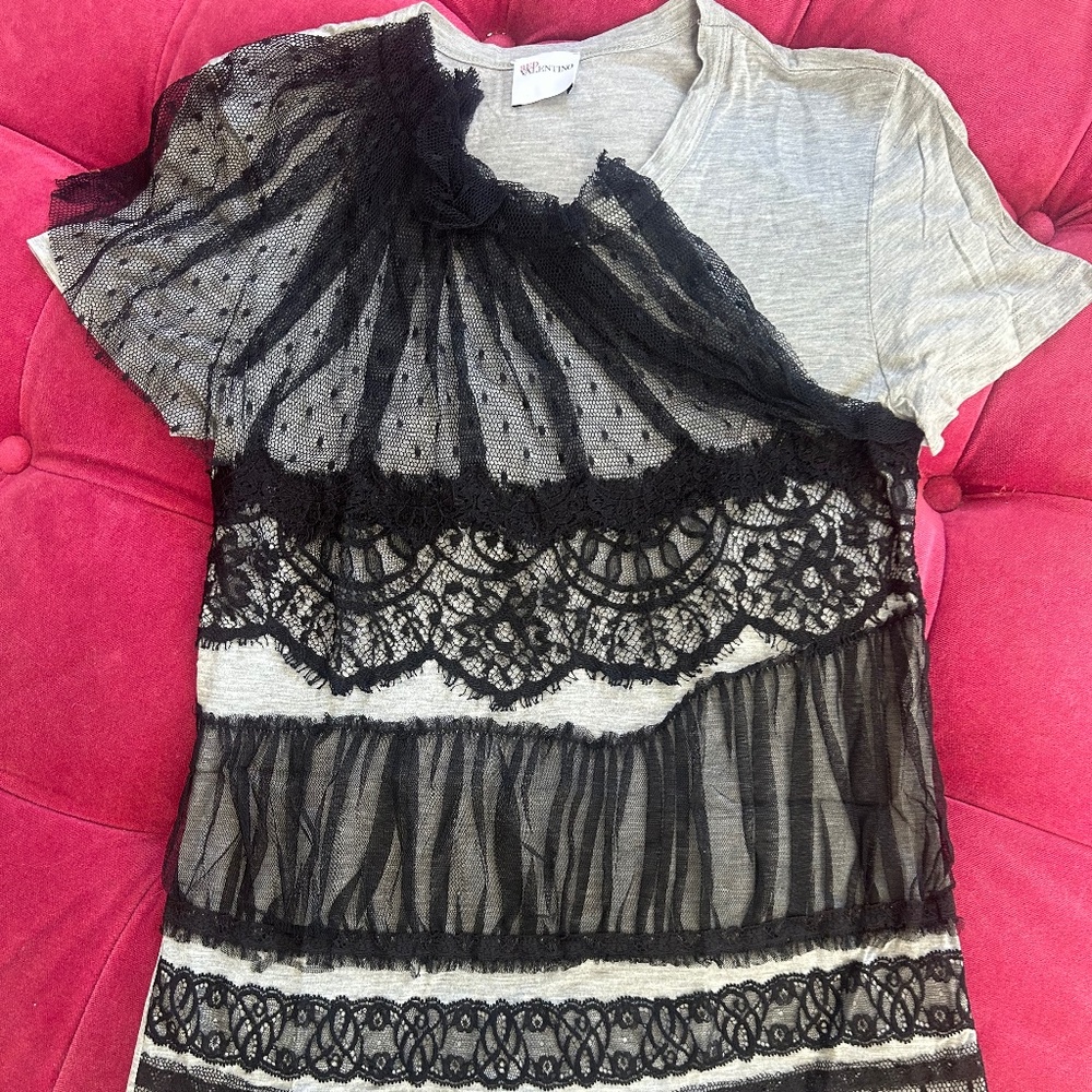 RED Valentino Lace T-Shirt small